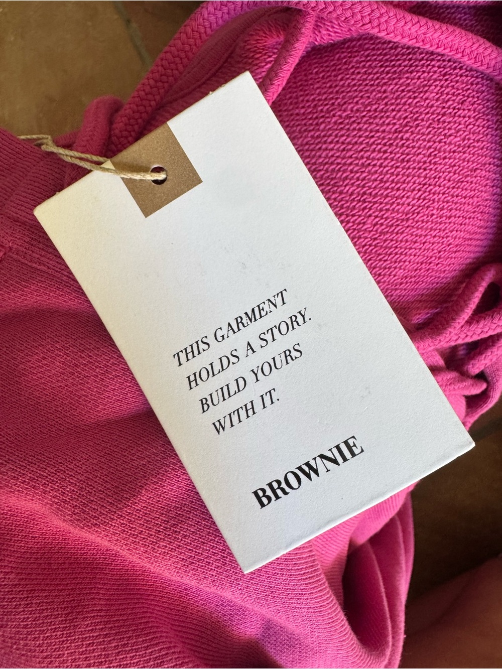Brownie nwt Women's Fuchsia Lace-Up Hoodie Sweatshirt. Size M. Retail $128 - Picture 4 of 4